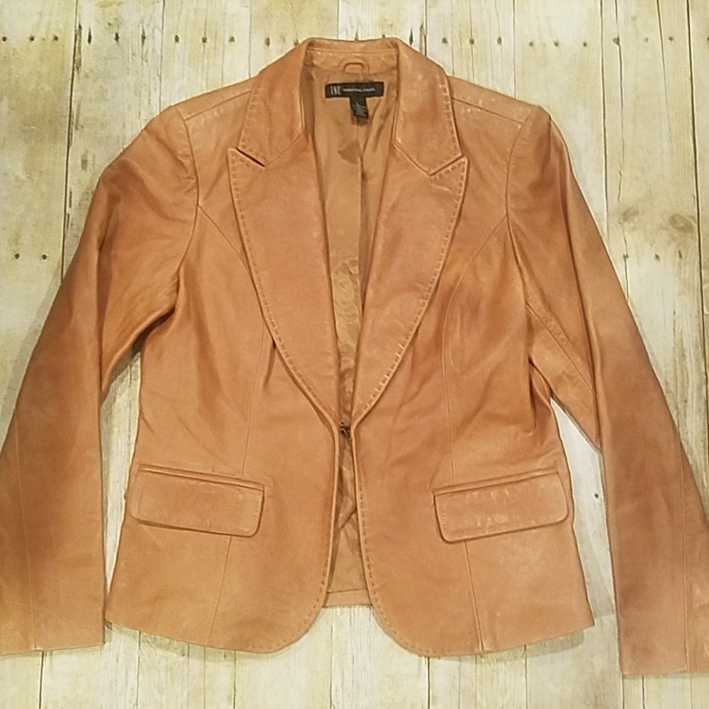 INC Leather Fashion Jacket